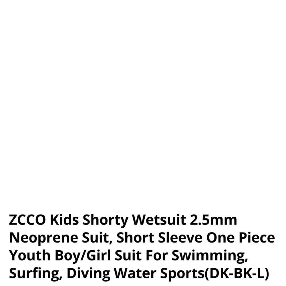ZCCO Shorty Wetsuit Kids Size L Black Yellow NEW 2.5mm Neoprene KS305 Front Zip